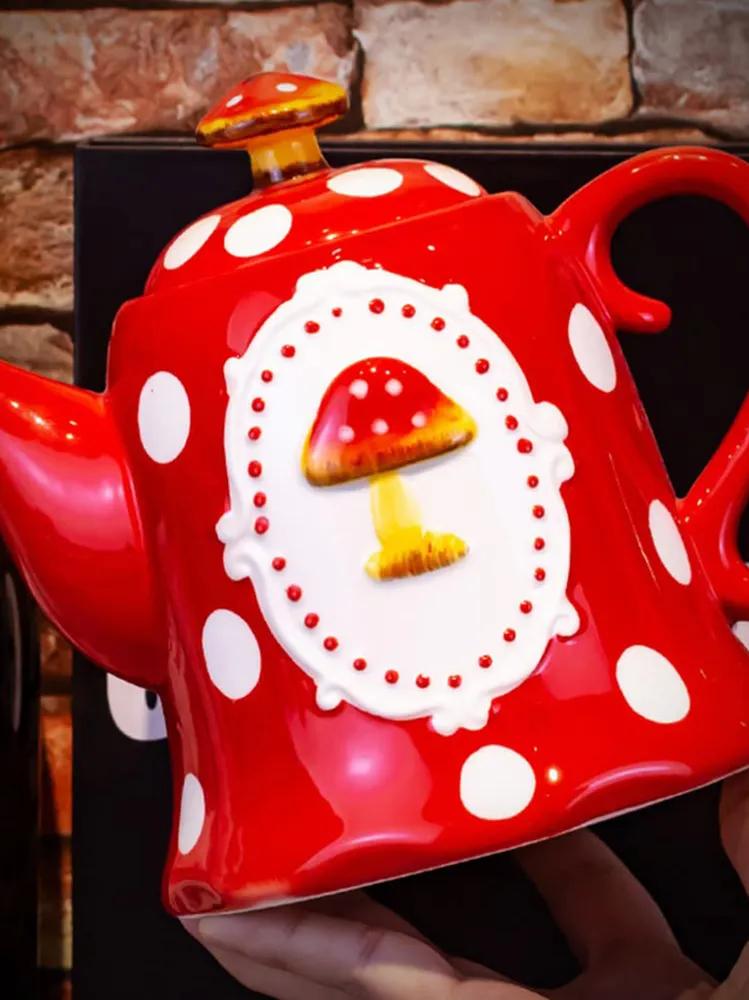 Japanese Mushroom Internet Celebrity Water Cup Ins Style Teapot Kettle  0.91 L