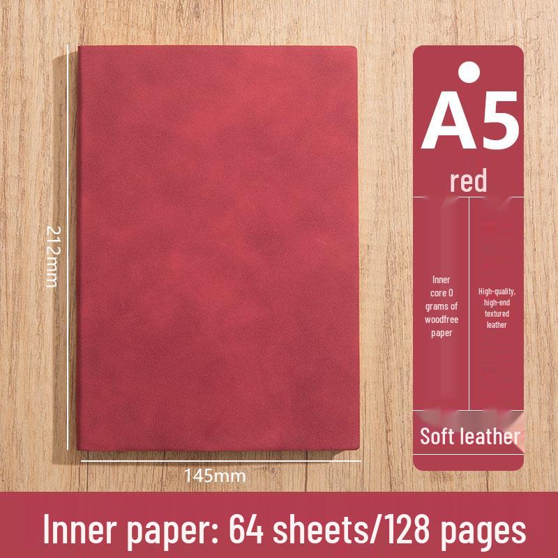 Personalized A5 Soft Leather Notebooks with Logo Printing: Custom Covers & Pages for Office Use