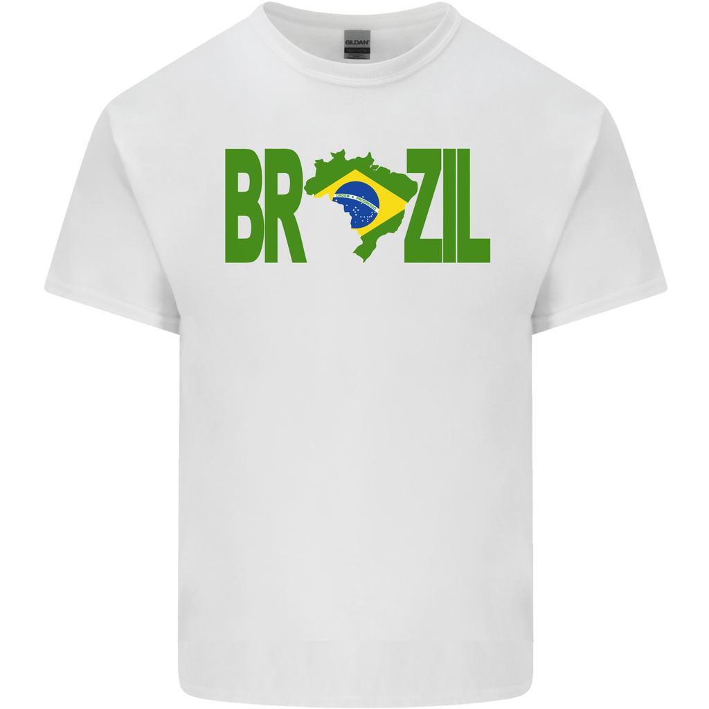 Brazil Football Brazilian Soccer Flag Mens Cotton Graphic T Shirts Woman Man Brazilian National Flag Pride Cotton Tee Tops