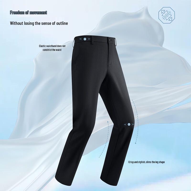 Hodo Men's Cotton Linen Blend Straight-Leg Casual Pants