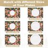 WADORN Flowers Cat Placemats Set of 6, Black Cat Wildflowers Cloth Table Place Mats 11.8x17.7 Inch Non-Slip Linen Washable Table Mats Heat Resistant