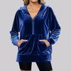Herbst Winter Neu Europäische und Amerikanische Kleidung Kapuzenpullover Langärmlig Mode Koreanischer Samt Top
