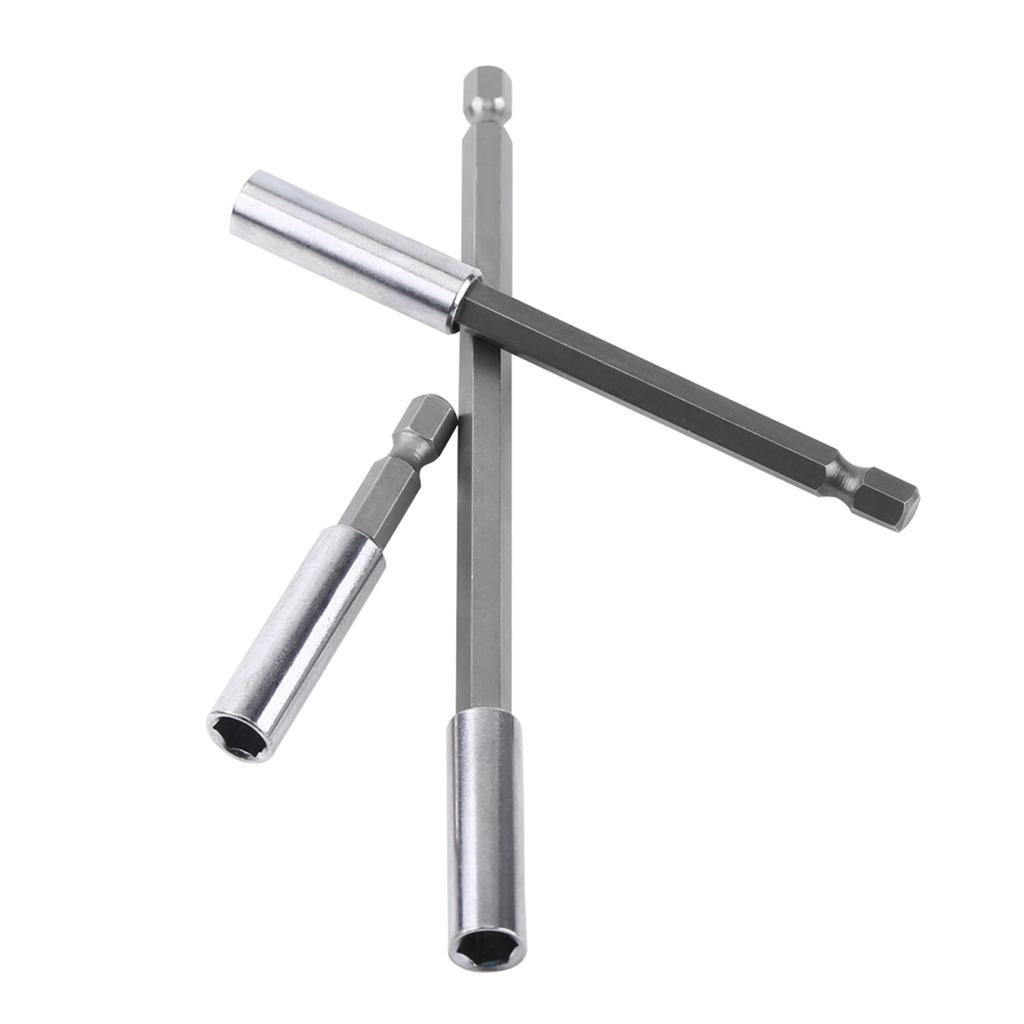 3pcs Electrical Drill Screwdriver Extension Bar Magnetic Bit Holder 1 4 Shank Tool