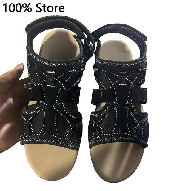 Sandales Chaussures pour Femmes Nouvelles Sandales de Mode Sandales à Bout Ouvert pour Dames Chaussures Rondes Confortables Sandales Plates de Plage