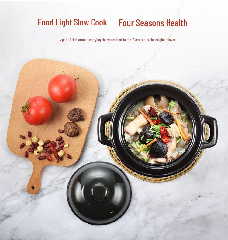 Keramický hrnec odolný vůči vysokým teplotám pro vaření gulášů, polévek a kaší