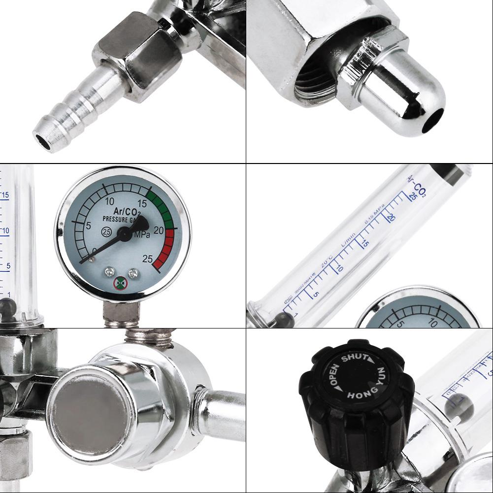 25MPa Argon Meter Pressure Reducer for or 8 Mig Tig Welding, Stable Voltage Regulation, Slippery and Design, Compact Structure,
