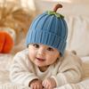 Baby Kürbis Strickmütze für Halloween, Warm und Dick für Herbst und Winter