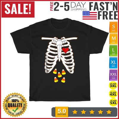 Candy Corn Skelett Röntgenaufnahme Halloween Kostüm Vintage T-Shirt Herren Damen Mode