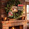Creative Chicken Pattern Pendants 10/20/30Pcs 2D Flat Farmhouse Wooden Hanging Ornament, Rooster Hen Coop Barn Rustic Farm Animal for Xmas Tree