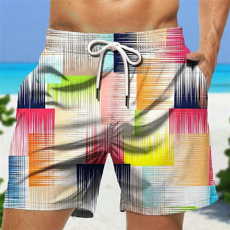 Summer Men's 3D Printed Beach Pants Fashion Versatile Trend Breathable Casual Vacation Style