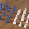 1Sada 32 ks Šachová sada Plastový PS materiál Modrá a bílá Středověké šachové hry pro dospělé Cestovní šachové figurky Hry Dětské hračky