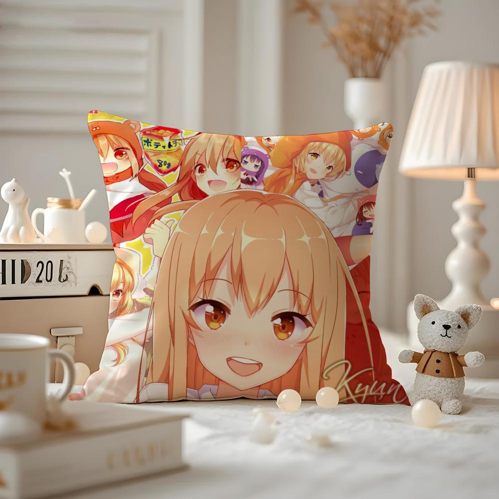 Anime Uumaru Doma Kissenbezug Anti-Milben Kissenbezug Unsichtbarer Reißverschluss seidiger kurzer Plüsch Sofakissenbezug