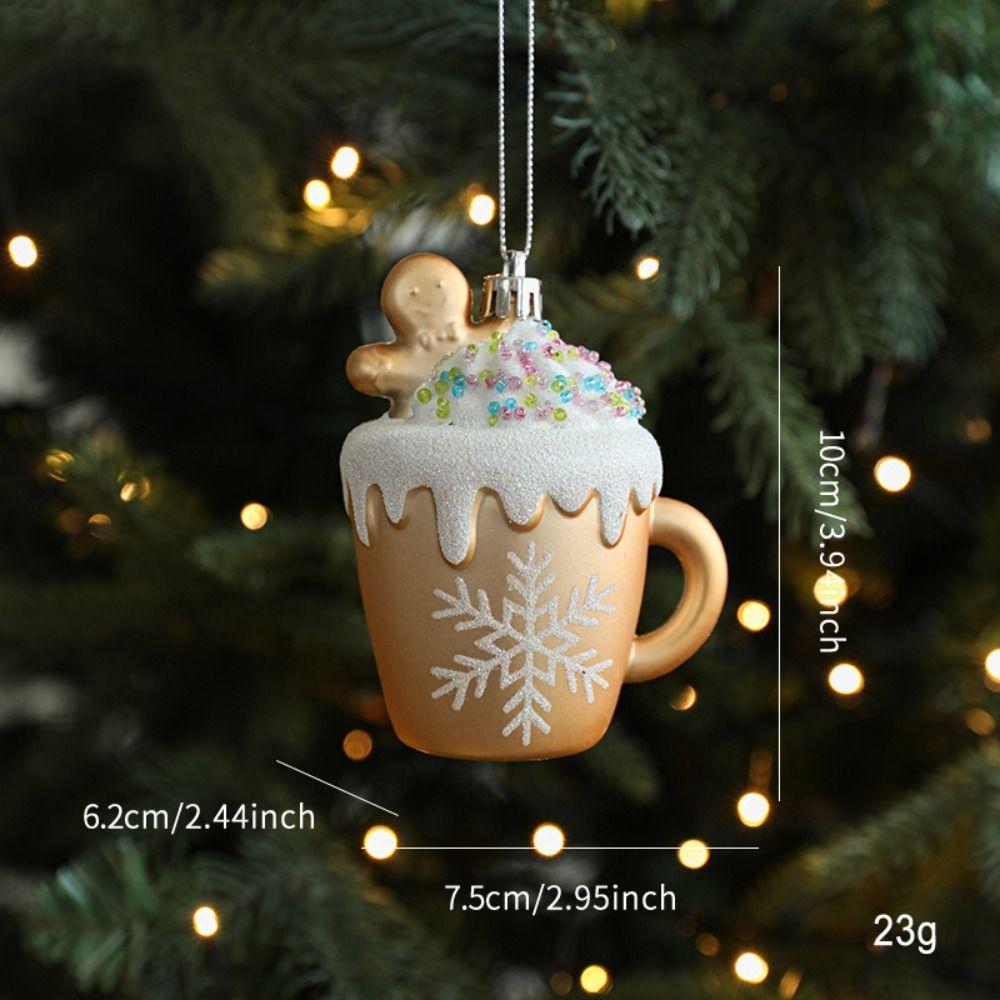 Plastic Fox Bear Pendant Colorful Christmas Resin Pendant Christmas Tree Decoration Xmas