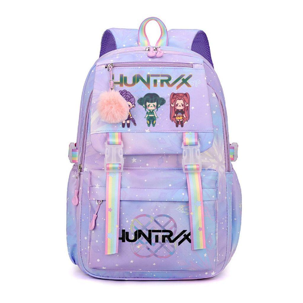 Kids Girls Kpop Rumi Mira Zoey Super Star Singers Printed Backpack Student School Bag