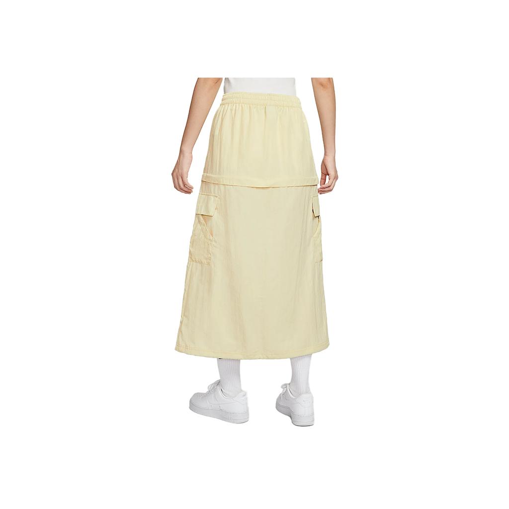 Nike Sportswear Woven Cargo Loose Soft Comfortable Waterproof Casual Long Skirt Women Skirts Light-Khaki IF0610-229