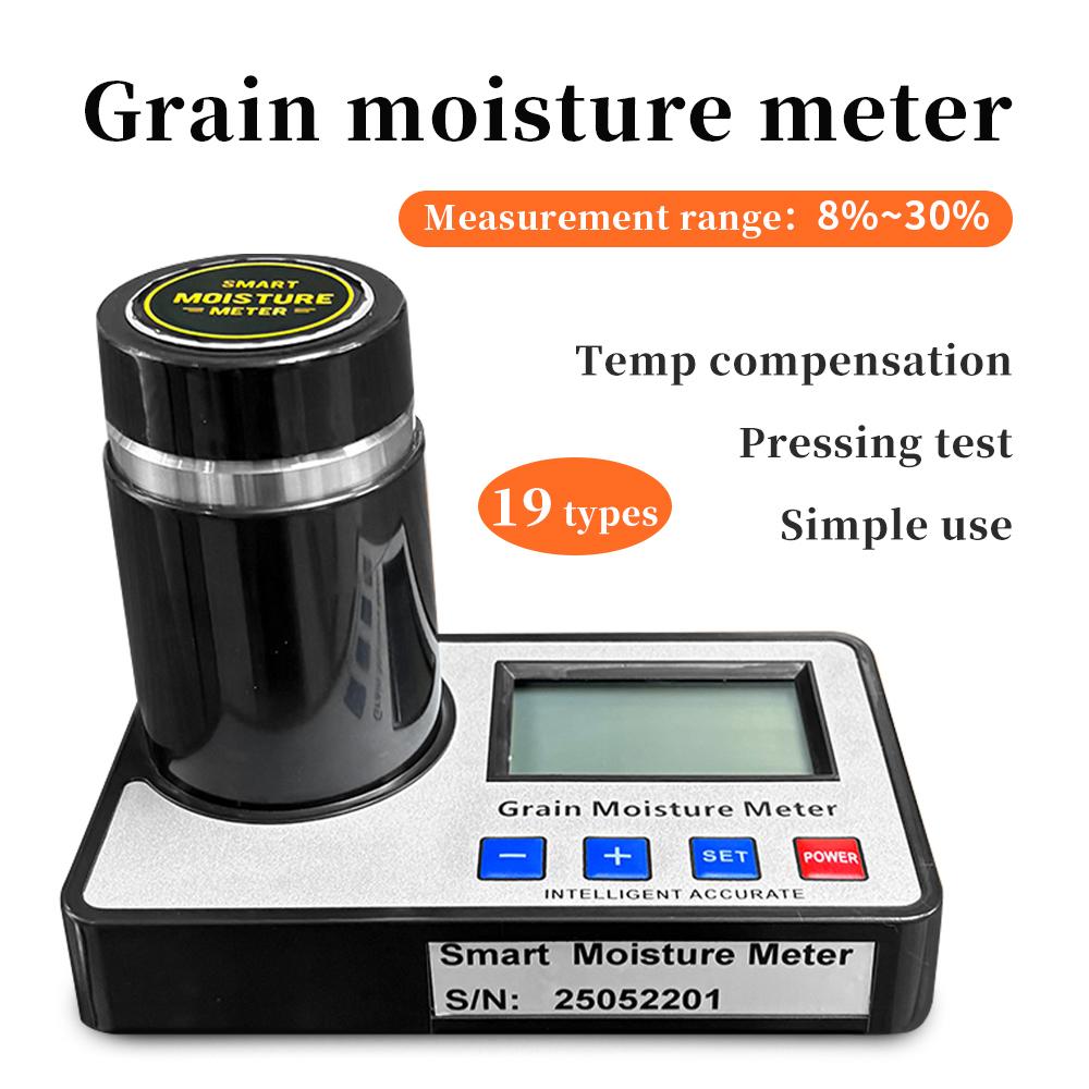

Portable Smart Digital Grain Moisture Meter Humidity Tester for 19 Kinds Grain Wheat Soybean Peanut Hygrometer Moisture Analyzer