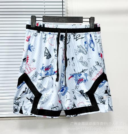 New 2026 summer loose and quick-drying men's AJ basketball shorts printed trendy sports casual pants source wholesale