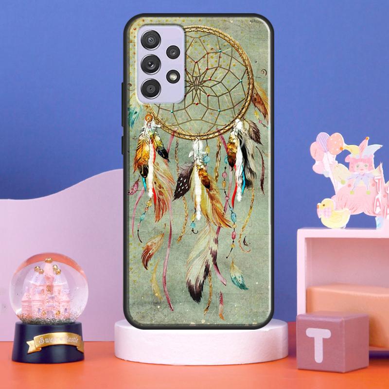 Dream Catcher Feather Wolf Case For Samsung Galaxy A53 A33 A73 A13 A50 A51 A71 A12 A22 A32 A52 A72 A21S A52S Cover