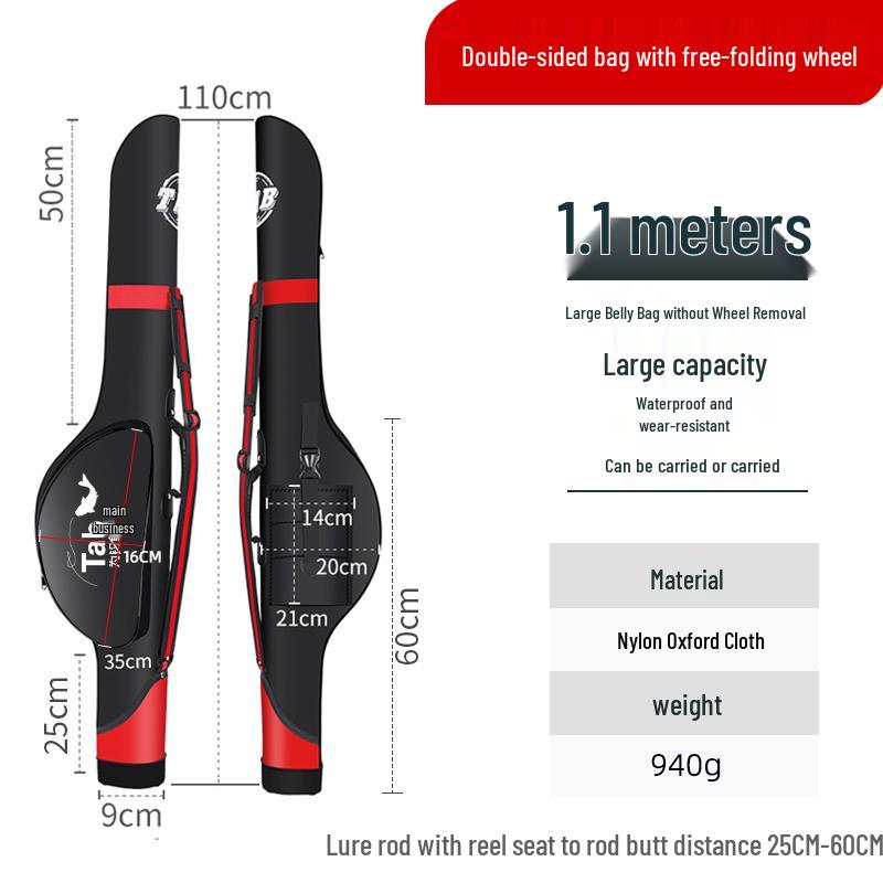 Waterproof Multi-Functional Hard Shell Fishing Rod Bag