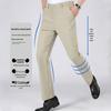 ROMON Men's Ice Silk Business Casual Stretch Straight Leg Pants
