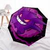 Gengar Pattern, Automatic Folding Umbrella, Portable and Foldable Design, 8 Ribs, a Christmas or Birthday Gift.
