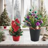 20cm Christmas Tree Desktop Ornament Christmas Tree Small Home Christmas Wreath Decoration Set