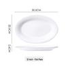 He Er Li Pure White Ceramic Fish Plate