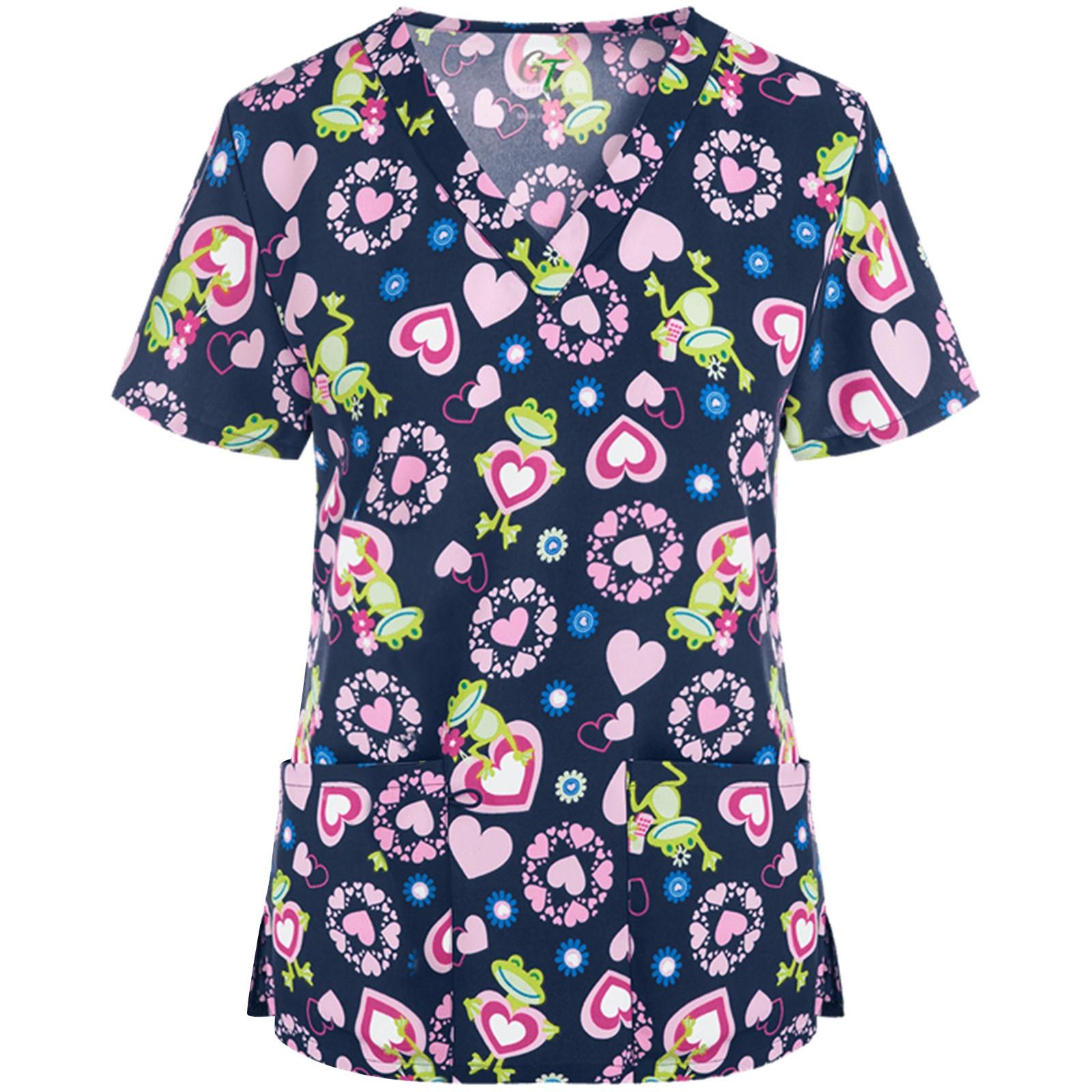 

Женский модный новый костюм с v-образным вырезом, повседневные топы с короткими рукавами и животным принтом для опекунов XXL красный