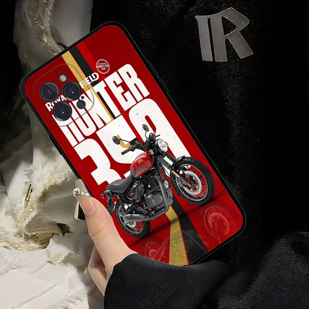 Coque de téléphone Logo R-ROYALS E-ENFIELDS Pour IPhone 17 16 15 14 13 12 Mini 11 Pro Plus Housse Souple en Silicone