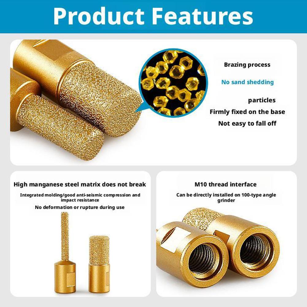 6/10/15mm Burr Rotary Tool Grinding Attachment For Angle Grinder Hard Materials Finishing Grinder Repair Tool