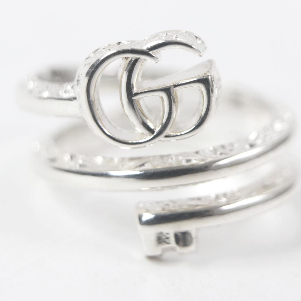 Excellent GUCCI Ring Double G key motif accessories Silver AG925 mens 18 770719 Used