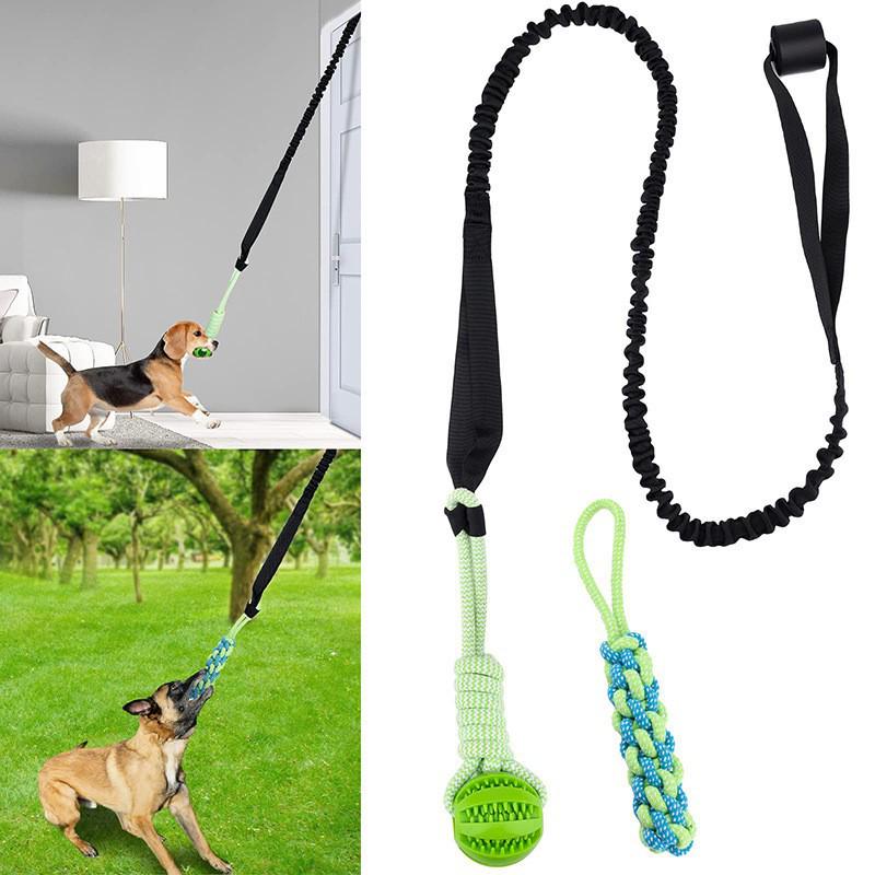 Cross-Border Hot-Selling Pet Toys: Molar Cleaning Chew Rope & Ball, Interactive Tug-of-War Knot for Dogs, Both Outdoor & Indoor Use.