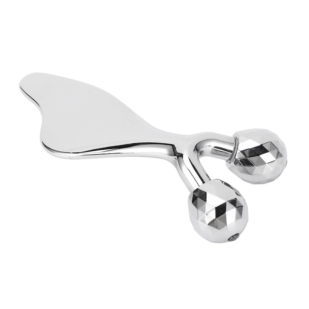 Face Massage Roller Y Shape Design Double Metal Balls Facial Lifting Massager  Sha Plate Tool