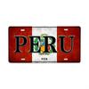 HD Metal Tin Sign World National Flags License Plate Style Vintage Retro Wall Art Decor for Home Bar Garage