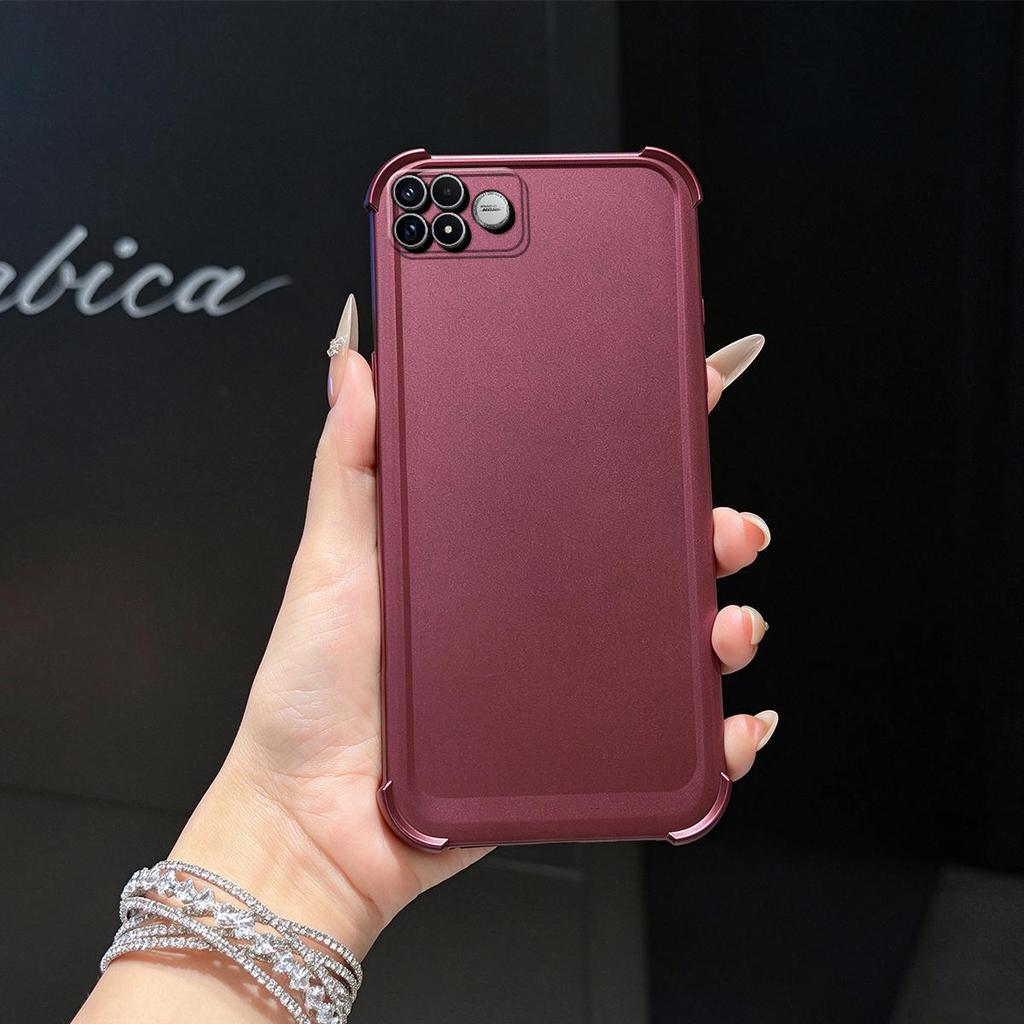 Case for Xiaomi POCO F9 Ultra Pro Metallic Airbag Case with 4-Corner Shock Absorbers Cover