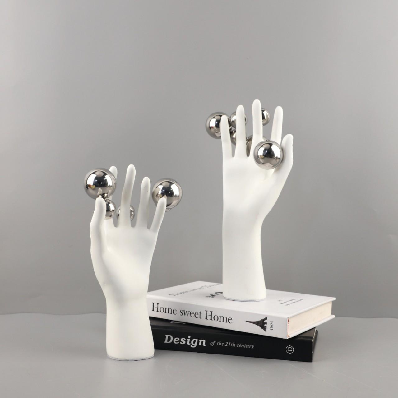 

Nordic Abstract Resin Hand Sculpture Ornament for Home or Hotel Décor