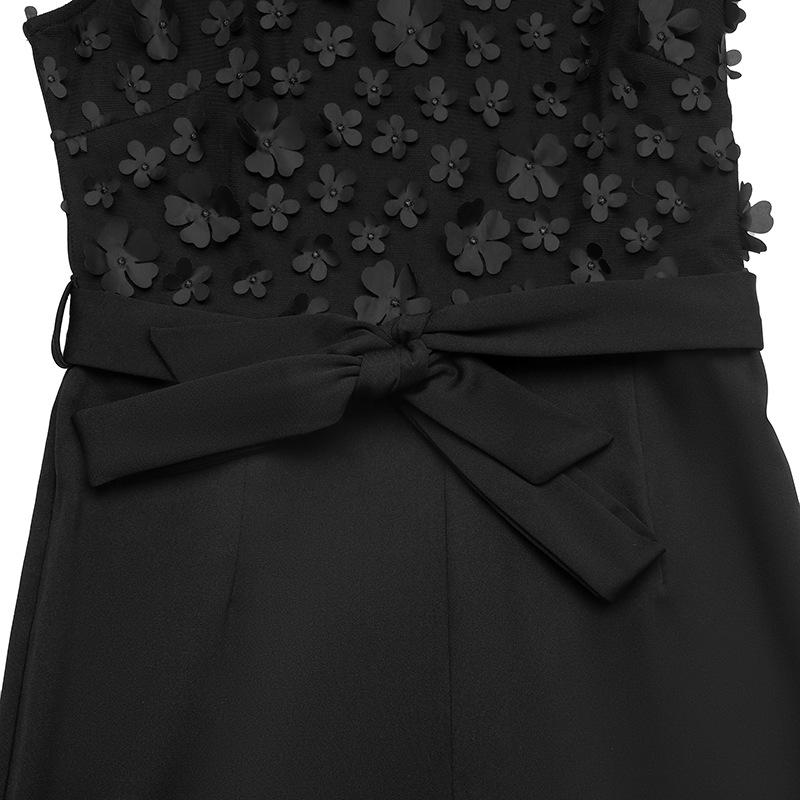 YYFS Damenmode Casual Sommer Frühling Einfarbig Druck Ärmellos O-Ausschnitt Hohe Taille Hosen Overalls & Strampler