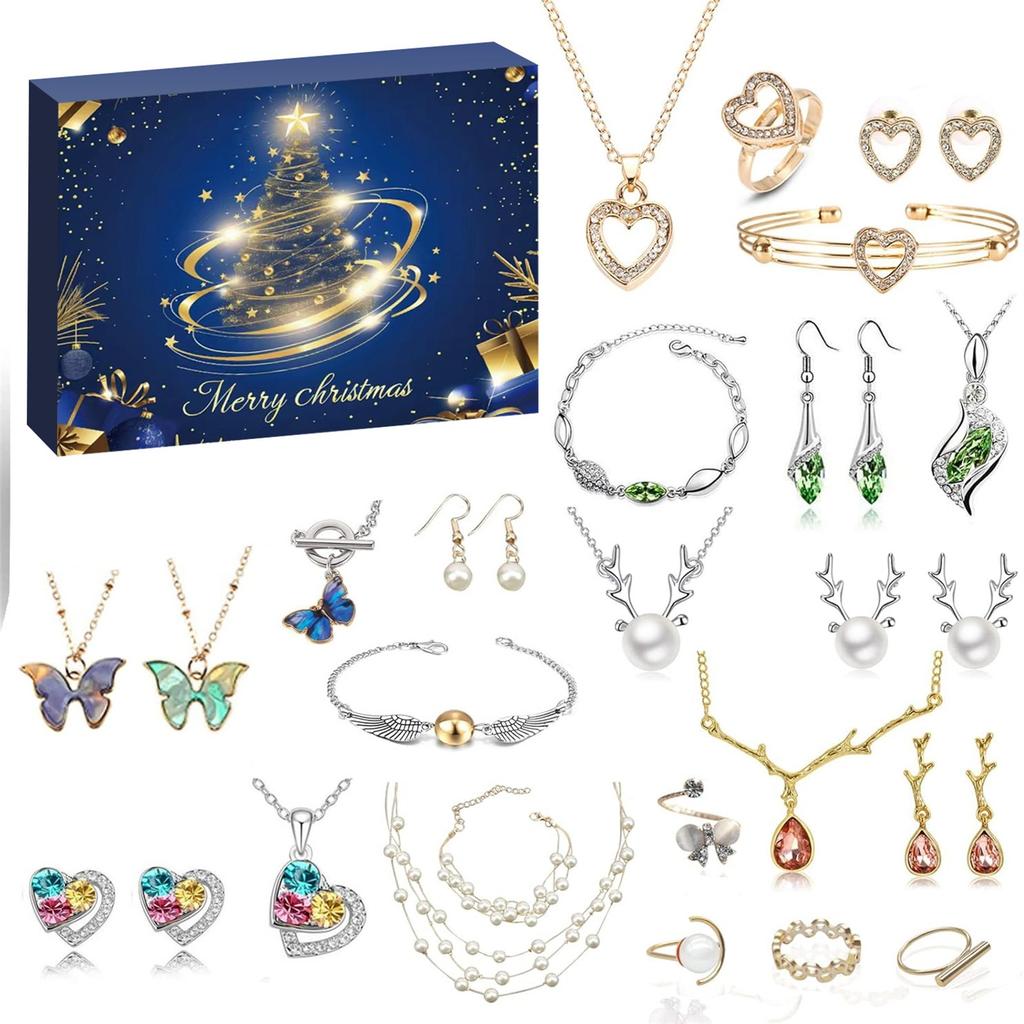The 24-grid Calendar Arrival Series Of Bracelet Accessories Christmas Surprise Blind-box