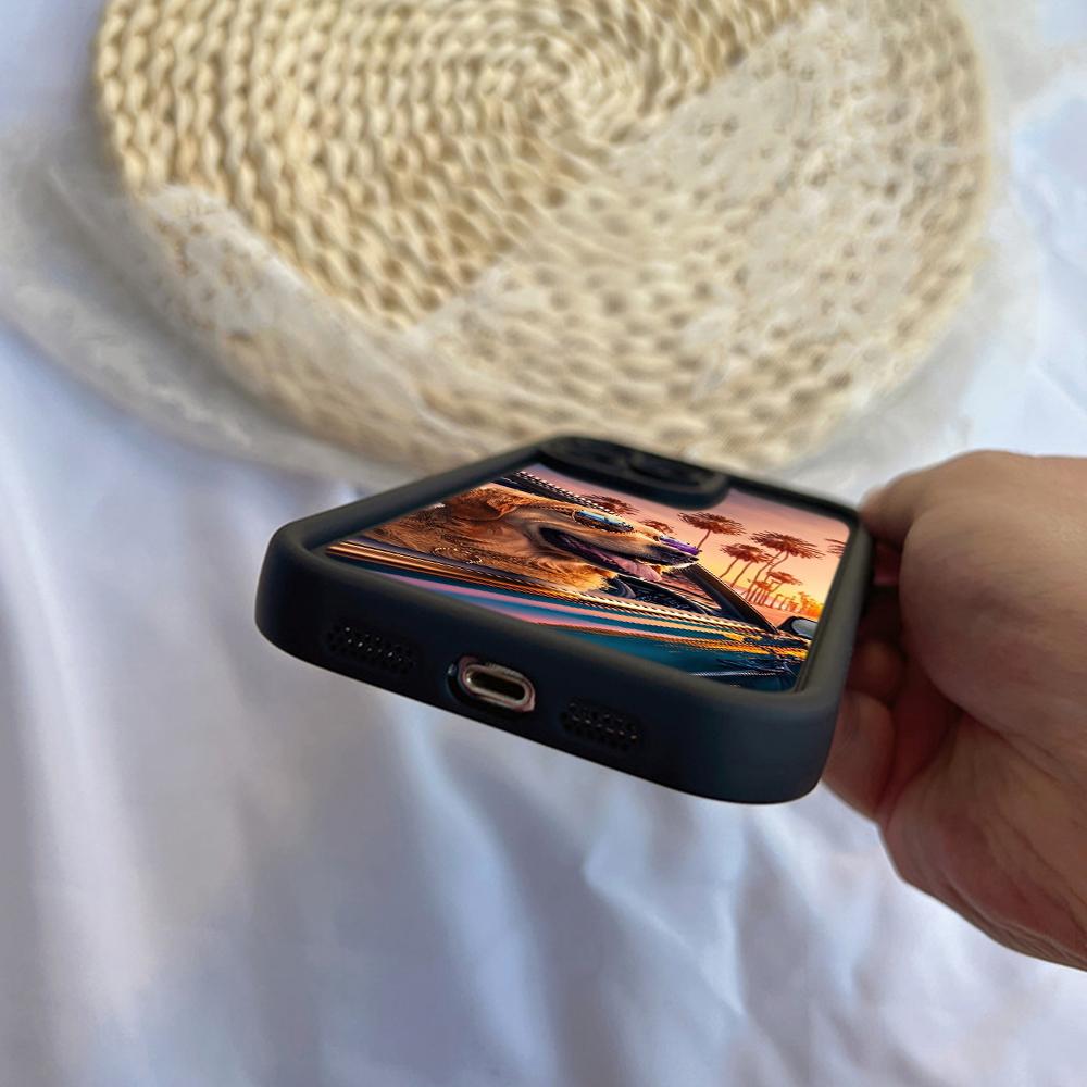 Ae76 Dog Color Doodle Design Art Protective Phone Cases for iPhone 13 14 15 Pro Max Infinix Hot 40i Tecno Camon 30 20 Pro Angel Eyes TPU Back Cover