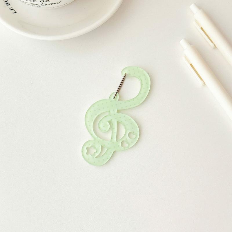 Polka Dot Musical Note Shape Carabiner Mountaineering Buckle Acrylic Candy Color Buckle Keychain Multipurpose Keyring Hook
