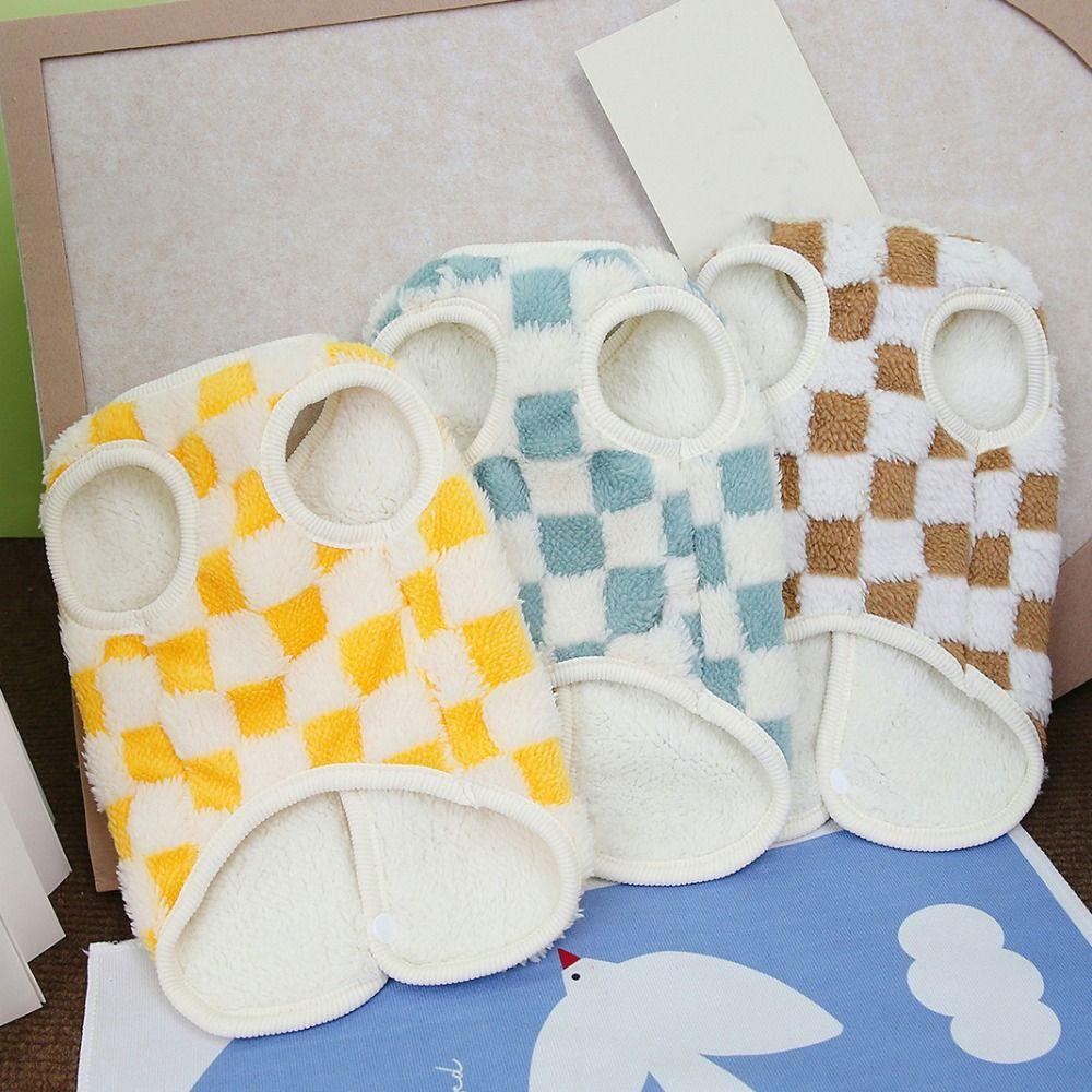 Cartoon Dog Jacket Coat Thickened Puppy Vest Coat Cute Plush Puppy Vest  For Winter and Autumn