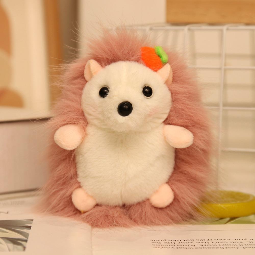 Stuffed Animal Hedgehog Plush Pendant Lifelike Hedgehog Plush Toy Backpack Decoration красный