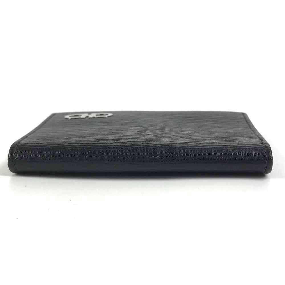 Salvatore Ferragamo Gancini logo Business Card Holder Pass Case Folded Card Case