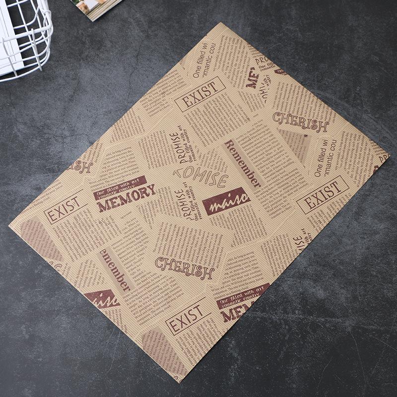 500 Sheets of Coated Oil Proof Paper, Cake, French Fries, Burger Placemat Paper, Packaging Baked Goods Tray Oiling Paper Holder