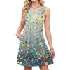 Women's Casual Fashion Breathable Flower Printed Vest Dress With Pockets