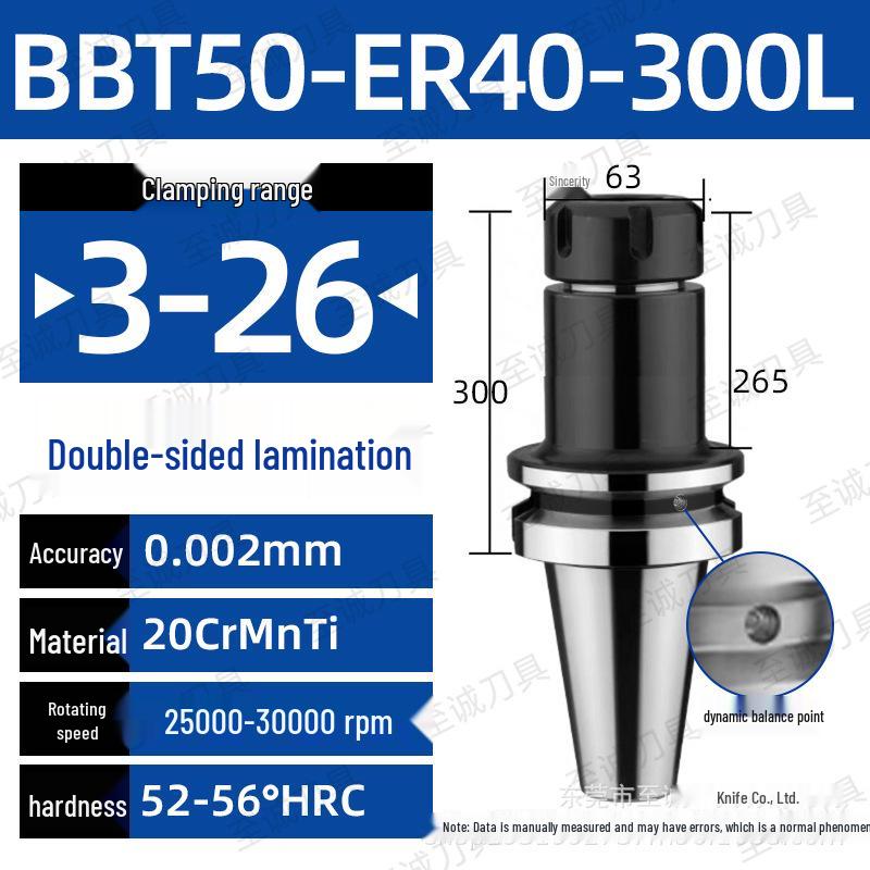 CNC-Hochgeschwindigkeits-Doppelseitiger BBT30/40/50-ER20/25/32 Werkzeughalter mit Dynamischer Auswuchtung