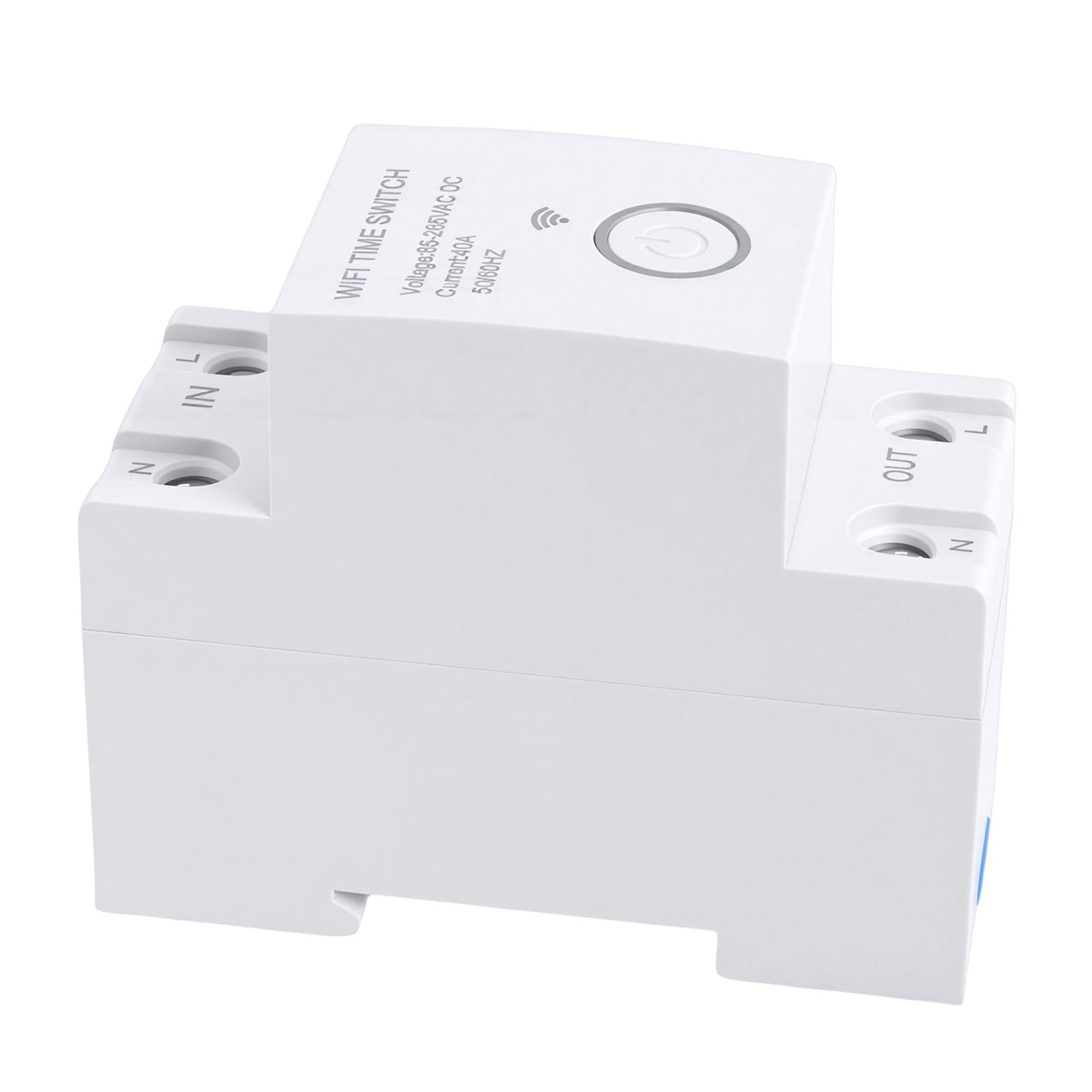 WiFi Timer Switch 2P 40A Programmable APP Control Voice Control Smart Time Switch for Home