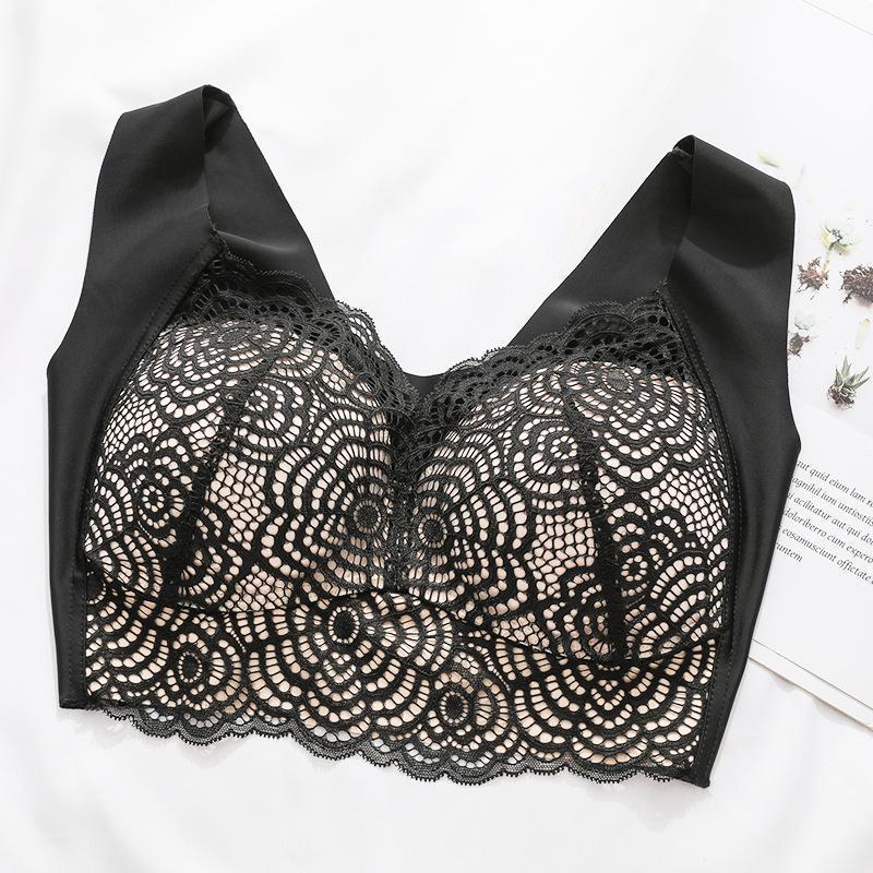 Spitzen Sport Schlaf-BH: Übergröße Push-Up, Ohne Bügel, Sexy Weste Stil