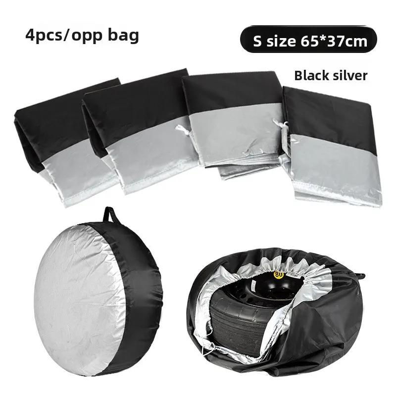 1/4 Stück Auto Auto Reifen Schutz Aufbewahrungstaschen Polyester Radabdeckung Fahrzeug Reifen Rad Ersatzabdeckungen Hülle Auto Zubehör Amagi