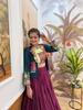 Bohemian Chic Skirt & Embroidered Jacket Set with Crop Top